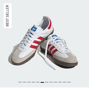 adidas Samba OGWhite Better Scarlet size 6.5 womens